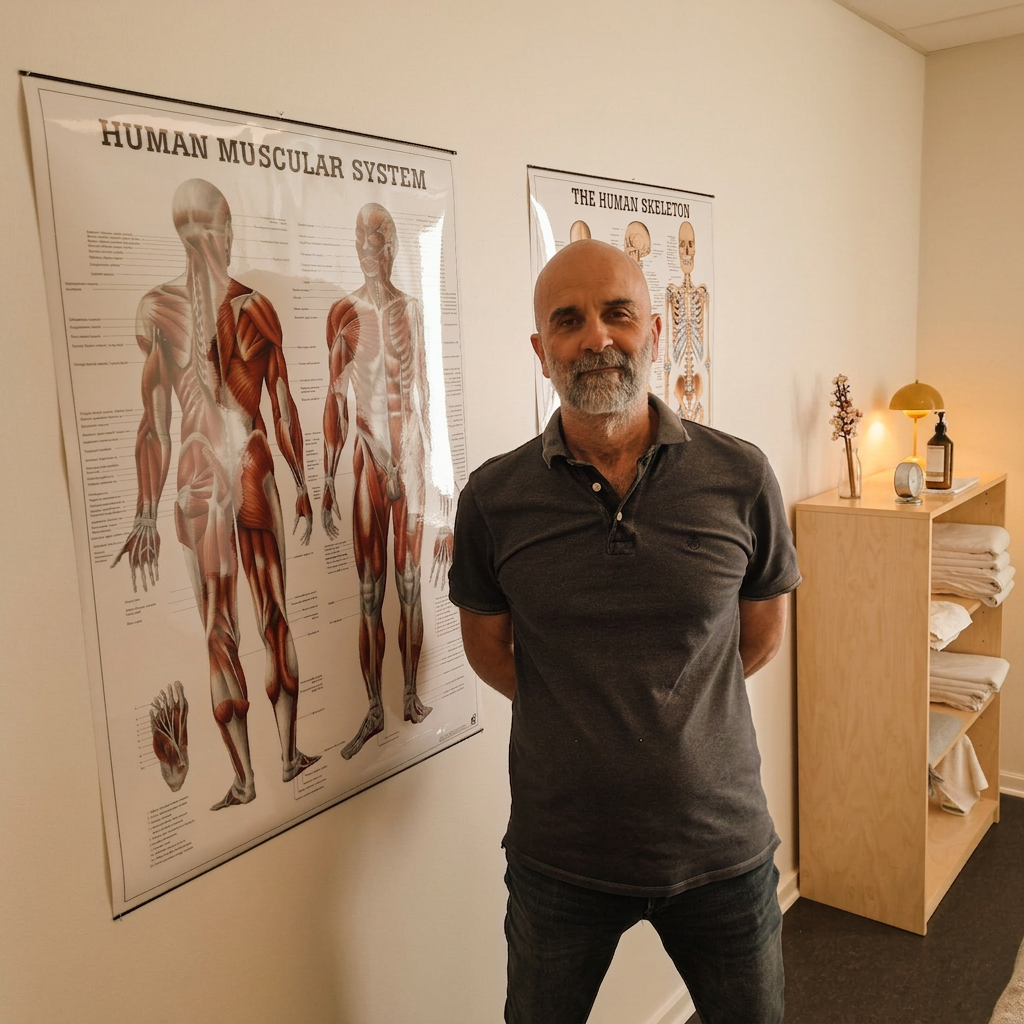 Daniele Petrucci i klinikken hos dpmassage i Herning